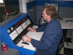 Randy on the Engine Dyno